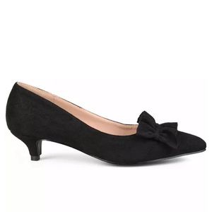 Black kitten heel pumps from Journee